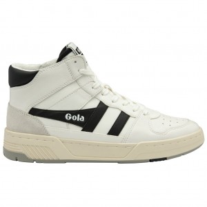 Gola Classics Allcourt High Sneakers Bílé Černé CZ | TBLV-46137