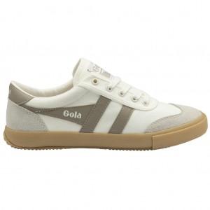 Gola Classics Badminton Plimsoll Sneakers Bílé Šedé CZ | MXPW-58123