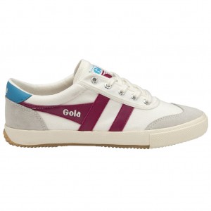 Gola Classics Badminton Sneakers Bílé Fuchsie CZ | FKZA-15829