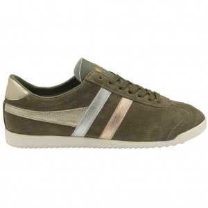 Gola Classics Bullet Mirror Trident Sneakers Hnědožlutý Stříbrné Zlaté CZ | YAGC-28951