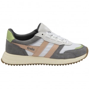 Gola Classics Chicago Sneakers Bílé Růžové Zelene CZ | YURE-39807