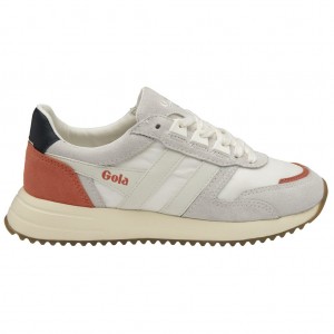 Gola Classics Chicago Sneakers Bílé Tmavě Blankyt CZ | FHIO-52197