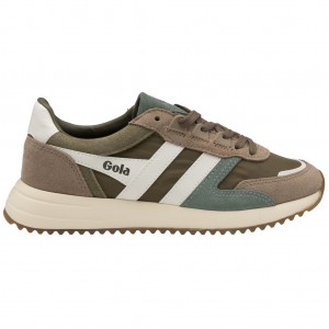 Gola Classics Chicago Sneakers Hnědožlutý Bílé CZ | JVWI-67142