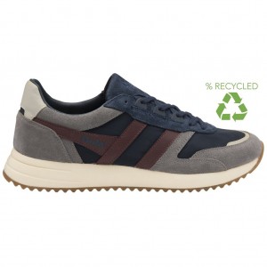 Gola Classics Chicago Sneakers Tmavě Blankyt Vínové CZ | YWSU-38152