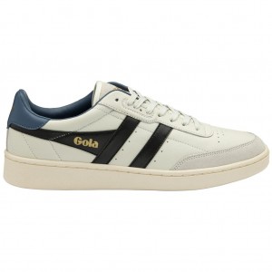Gola Classics Contact Leather Sneakers Bílé Černé CZ | NJFT-80471