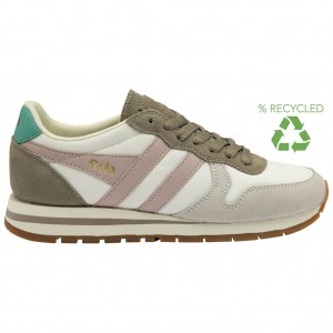 Gola Classics Daytona Chute Sneakers Bílé Růžové CZ | ETKI-73419