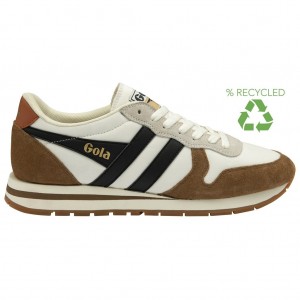 Gola Classics Daytona Chute Sneakers Bílé Černé CZ | GUKB-30491