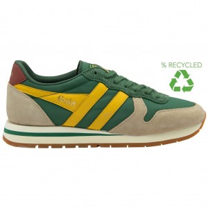Gola Classics Daytona Chute Sneakers Evergreen Bone Sun CZ | HIUA-93472