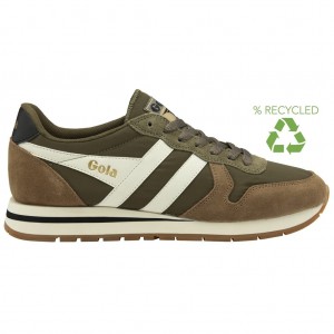 Gola Classics Daytona Chute Sneakers Hnědožlutý Bílé CZ | GKHW-38659