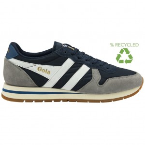 Gola Classics Daytona Chute Sneakers Tmavě Blankyt Bílé CZ | LMJV-56381