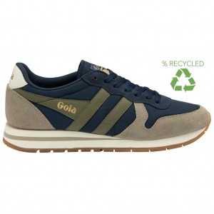 Gola Classics Daytona Chute Sneakers Tmavě Blankyt Hnědožlutý CZ | RAKL-56170