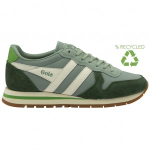Gola Classics Daytona Chute Sneakers Zelene Bílé CZ | BHWD-87324
