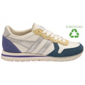 Gola Classics Daytona Quadrant Sneakers Bílé Stříbrné Levandule CZ | BDMR-28931