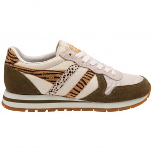 Gola Classics Daytona Safari Sneakers Bílé Hnědožlutý CZ | OWMT-29765