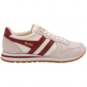 Gola Classics Daytona Sneakers Bílé Tmavě Červené CZ | AOTC-65890
