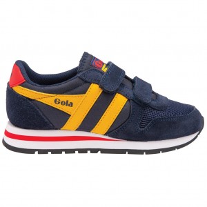 Gola Classics Daytona Strap Sneakers Tmavě Blankyt Červené CZ | RYWU-92316