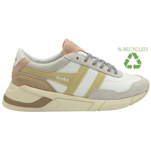 Gola Classics Eclipse Pure Sneakers Bílé Citrón Růžové CZ | ITHE-81279
