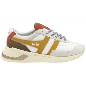 Gola Classics Eclipse Pure Sneakers Bílé Oranžové CZ | VRBT-65321