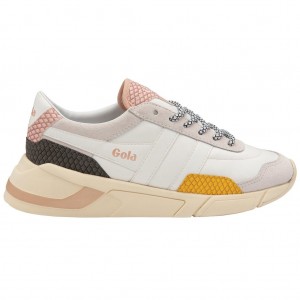 Gola Classics Eclipse Trident Snake Sneakers Bílé Růžové CZ | IDNX-09238