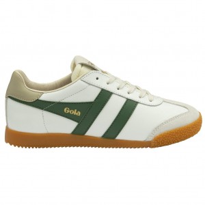 Gola Classics Elan Leather Sneakers Bílé CZ | BUAV-47538