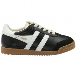 Gola Classics Elan Leather Sneakers Černé Bílé CZ | SNTR-10294