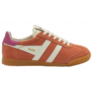 Gola Classics Elan Sneakers Koralove Bílé Fuchsie CZ | VFZS-34081