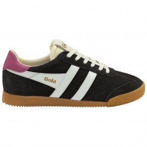 Gola Classics Elan Sneakers Černé Bílé Fuchsie CZ | HING-19673