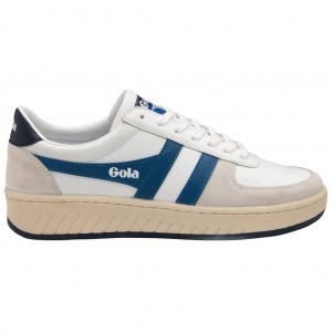 Gola Classics Grandslam Classic Sneakers Bílé Blankyt Tmavě Blankyt CZ | FKZG-97302