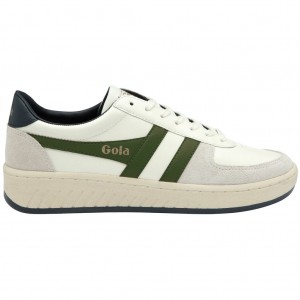 Gola Classics Grandslam Classic Sneakers Bílé Tmavě Zelene Tmavě Blankyt CZ | GOVH-70465