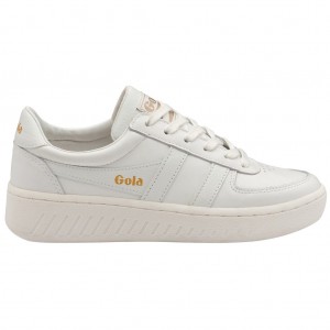 Gola Classics Grandslam Leather Sneakers Bílé Bílé CZ | DZKQ-49761