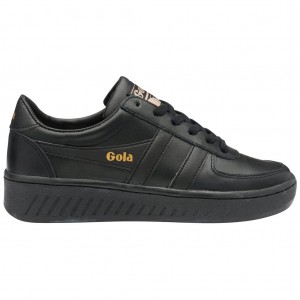 Gola Classics Grandslam Leather Sneakers Černé CZ | VNBD-14359