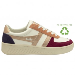 Gola Classics Grandslam Quadrant Sneakers Bílé Růžové Zlaté CZ | JDXH-43859