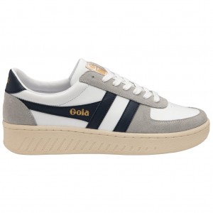 Gola Classics Grandslam Quadrant Sneakers Bílé Světle Šedé Tmavě Blankyt CZ | AJZN-45872