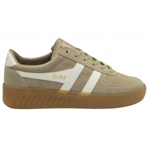 Gola Classics Grandslam Suede Sneakers Bílé CZ | JYOR-42389