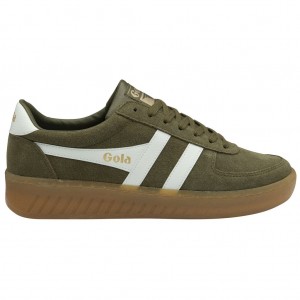 Gola Classics Grandslam Suede Sneakers Hnědožlutý Bílé CZ | BIZX-94173