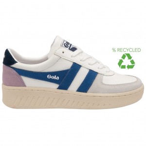 Gola Classics Grandslam Trident Sneakers Bílé Tmavě Blankyt CZ | AKVP-51087