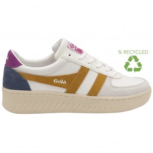 Gola Classics Grandslam Trident Sneakers Bílé CZ | HYOU-80215