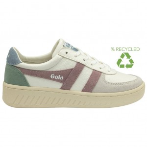 Gola Classics Grandslam Trident Sneakers Bílé Růžové CZ | OTGA-23081