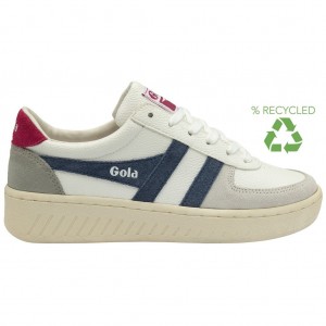 Gola Classics Grandslam Trident Sneakers Bílé Fuchsie CZ | QBVK-45903