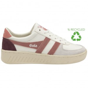 Gola Classics Grandslam Trident Sneakers Bílé Růžové Koralove Růžové CZ | QZEA-58276