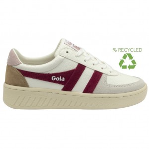 Gola Classics Grandslam Trident Sneakers Bílé Růžové CZ | XLHB-82347