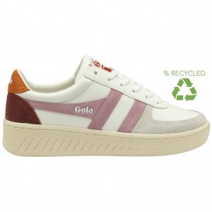 Gola Classics Grandslam Trident Sneakers Bílé Oranžové CZ | XIFY-48129