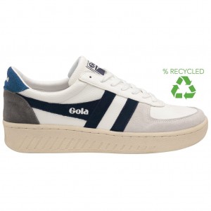 Gola Classics Grandslam Trident Sneakers Bílé Tmavě Blankyt Blankyt CZ | UITR-97302