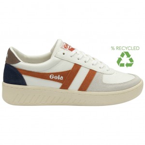 Gola Classics Grandslam Trident Sneakers Bílé Oranžové CZ | GQLU-37610