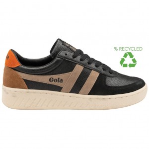 Gola Classics Grandslam Trident Sneakers Černé Oranžové CZ | YKGU-54780
