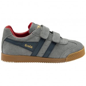 Gola Classics Harrier Strap Sneakers Tmavě Blankyt Tmavě Červené CZ | LSAQ-59436