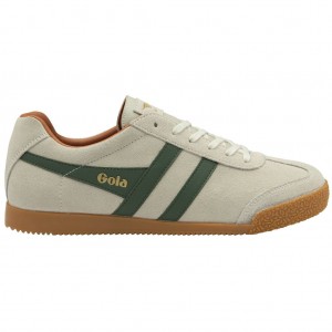 Gola Classics Harrier Suede Sneakers Bílé Oranžové CZ | SIRV-21530
