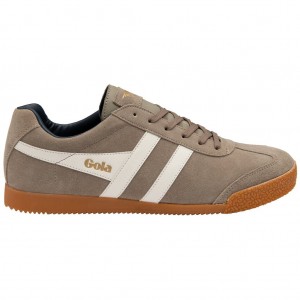Gola Classics Harrier Suede Sneakers Bílé Tmavě Blankyt CZ | UBZE-84953