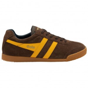 Gola Classics Harrier Suede Sneakers Káva Tmavě Blankyt CZ | ATCY-72063