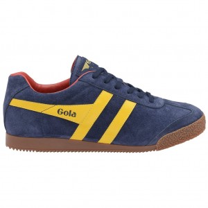 Gola Classics Harrier Suede Sneakers Tmavě Blankyt Červené CZ | OXWI-56891